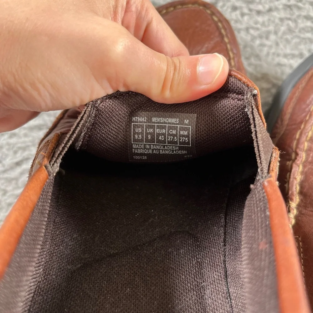 Rockport Mens Brown Leather Slip On Loafers Size 9.5 M Walking Shoes - Picture 10 of 11
